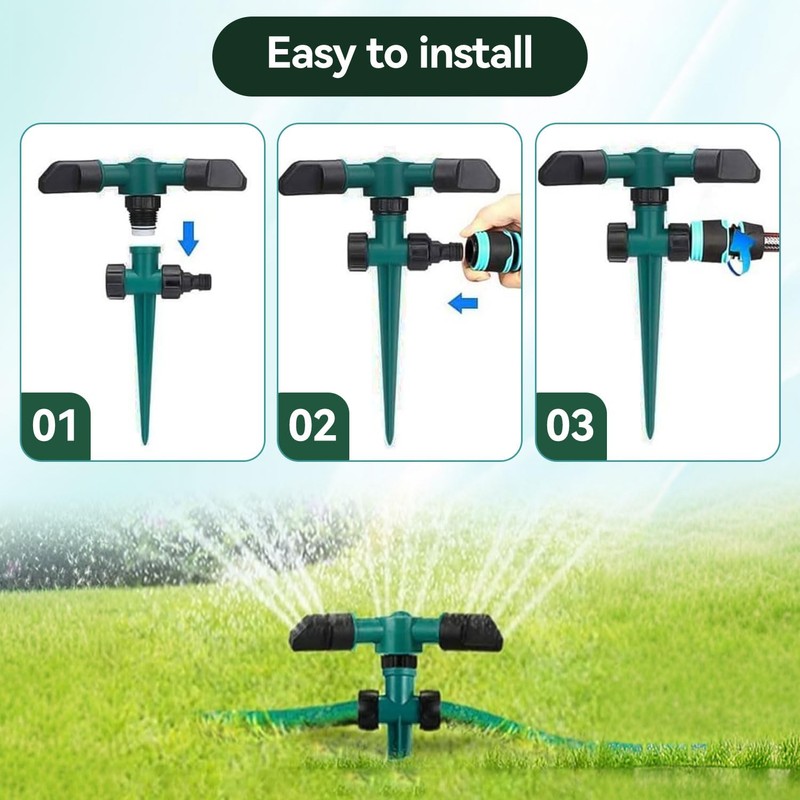 Proxima Direct 2 Pack Yard Sprinkler 360° Rotating Lawn Sprinkler