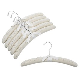Only Hangers Natural Canvas Padded Hangers w/Chrome Hook