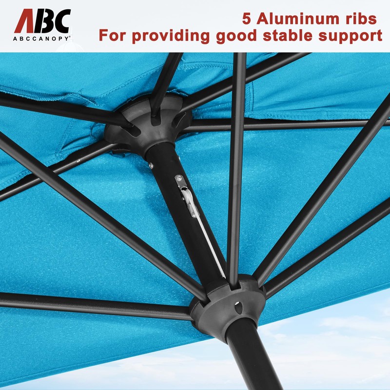 ABCCANOPY Patio Umbrella 11FT - Outdoor Half Umbrellas for Patio,