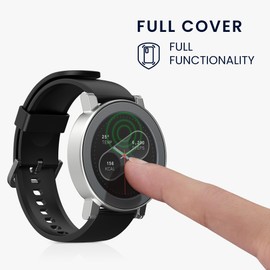 kwmobile Cases Compatible with CMF by Nothing Watch Pro 2 (D398) - Set of 2 Fitness Tracker Screen Protectors - Silver/Metallic Rose Gold