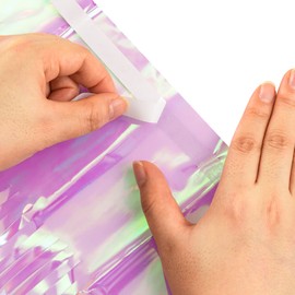 BRAVESHINE Pack of 2 Iridescent Fringe Foil Curtain, Multicoloured Metallic Tinsel Curtains, Shimmering Curtain with Foil Fringes for Birthday, Wedding, Christmas Party (Purple, 1 x 2 m)