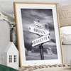 A&T ARTWORK Black and White Street Sign Canvas Poster Prints