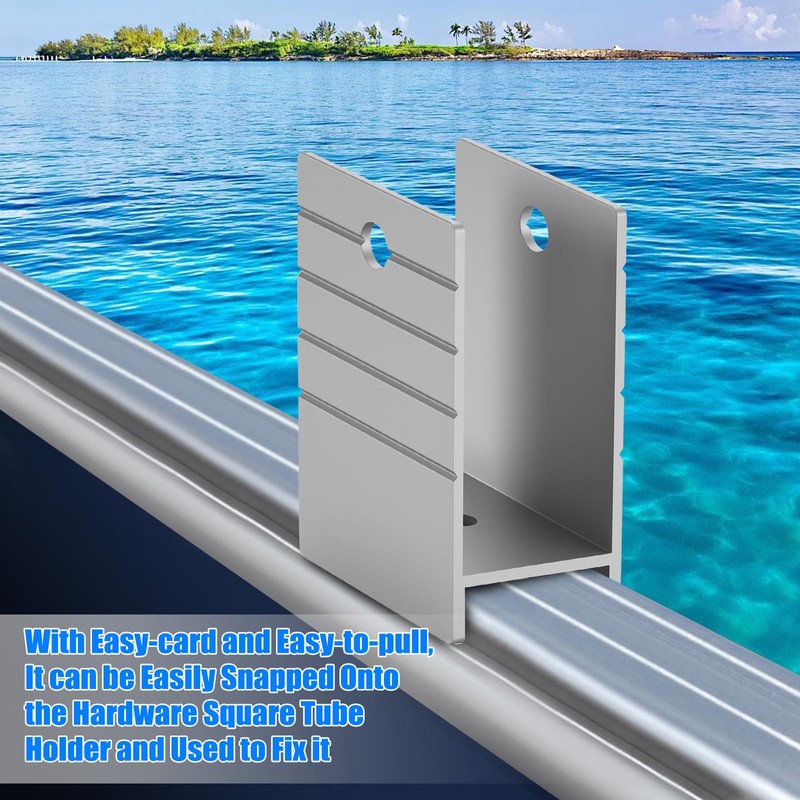 Extra Tall Pontoon Bimini H-Bracket for Pontoon Boats 1-1/4" Square