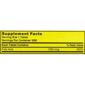 Nature's Blend Folic Acid 1000 mcg 1,000 mcg 1000 Tabs