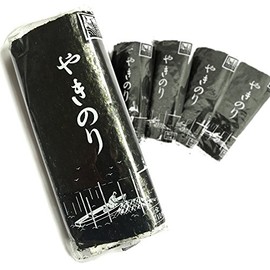 Tanasho Yakiri Nori Sushi Premium Rose, Made in Japan, Rare and Specialty Grilled Seaweed Used in High Class Sushi Restaurants, Zippered Case, Pack of 10, 5 Packs