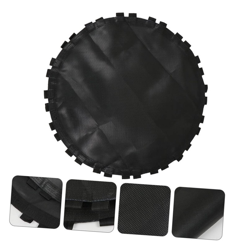 KOMBIUDA 1pc Black Trampoline Replacement Mat Uv-Resistant Round Jumping Pad