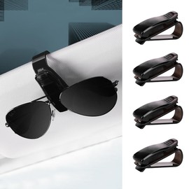 FFWTPY Pack of 4 Glasses Holders for Car Sun Visor Glasses Holder for Car Sunglasses Holder Ticket Card Clip