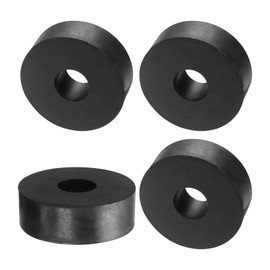 QUARKZMAN Pack of 4 Rubber Washers Rubber Spacer 60 mm Outer Diameter 20 mm Inner Diameter 20 mm Thick Rubber Spacer Round Spacer Sleeves for Home Car Accessories Black