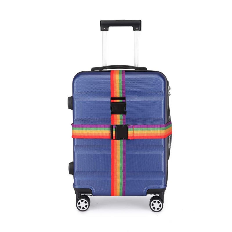 Kono Luggage Strap Adjustable Long Travel Packing Belt Colorful Suitcase
