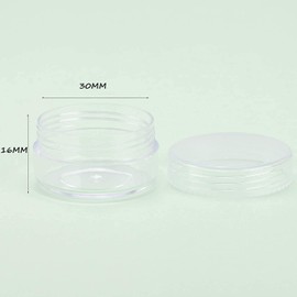 Voarge 50pcs Plastic Containers Small Empty Empty Cosmetic Containers Travel Cosmetic Containers Clear 5g, transparent