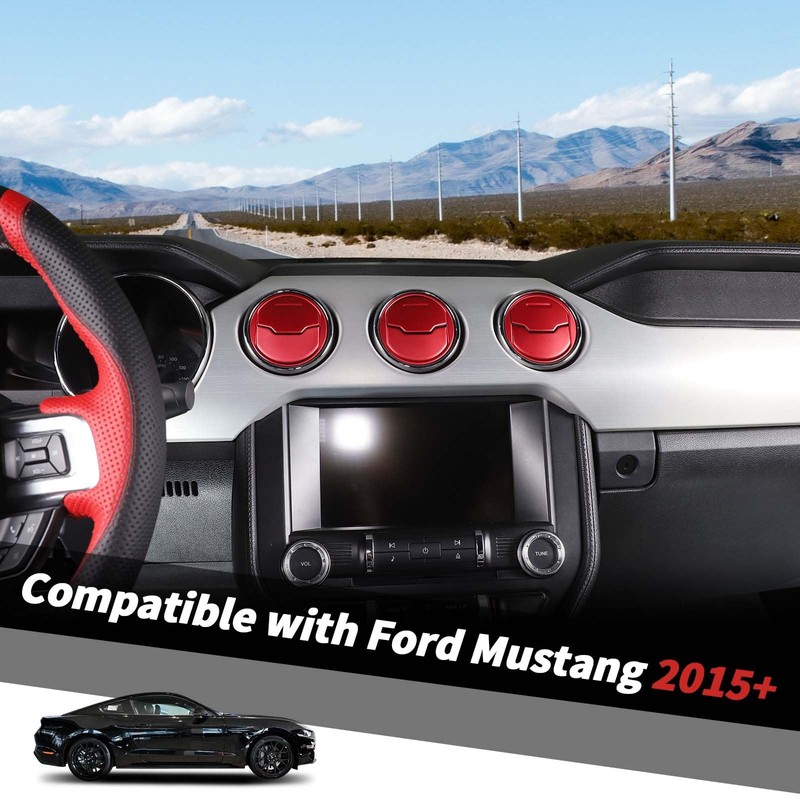 Jimen Compatible with Ford Mustang 2015-2023, 9PCS Center Console Dashboard
