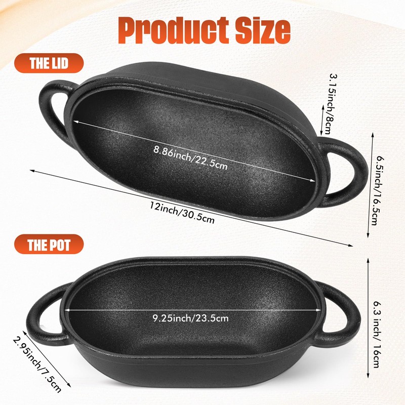 Maxdot 4qt Dutch Oven with Lid Enameled Cast Iron Sourdough