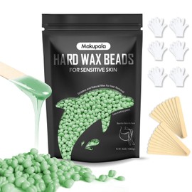 Makupala Hard Wax Beads, 3lb Unscented Stripless Wax Beans for Brazilian Waxing, Bikini, Body, Back, Chest, Leg, Armpit, Face, Wax Beads for Sensitive Skin Coarse Hair Removal from Root Women Men