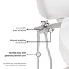 Brondell Hand-Held Bidet Holster Toilet Attachment with Integrated Shut-off, Accessory