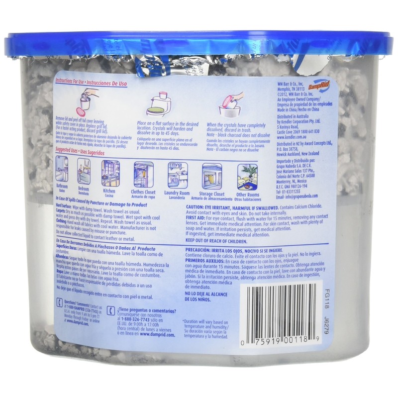 DampRid Moisture Absorber with Activated Charcoal, 18oz (3 Pack)