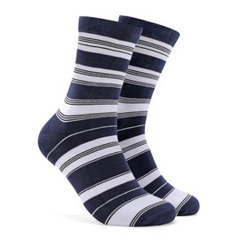 Forony Dress Socks for Men Navy Striped Dress Socks Business Socks Mens Dress Socks Size 8-13