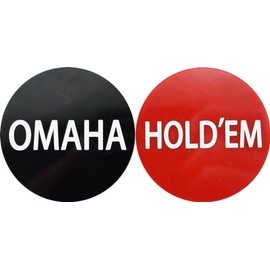 1 Omaha/Hold'em Button 2 INCH Omaha Holdem Poker TOURNAMENTS