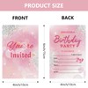 HOMANGA Birthday Party Invitations for Girls, 20Pcs Birthday Invitation Cards