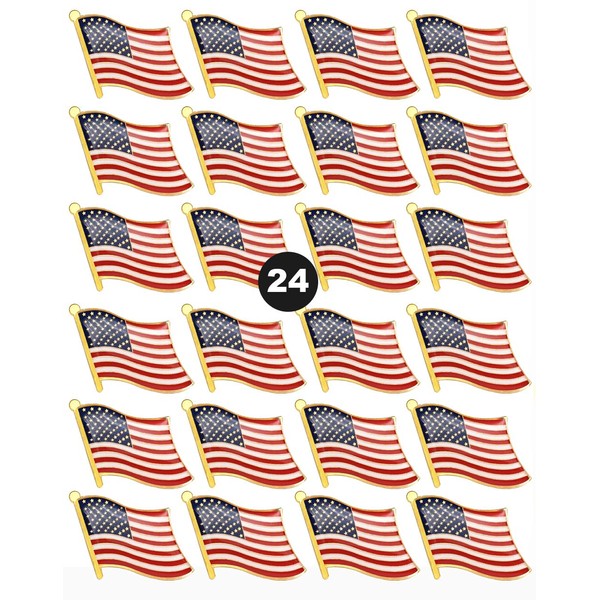 American Flag Lapel Pins – USA Metal Enamel Flag Pins