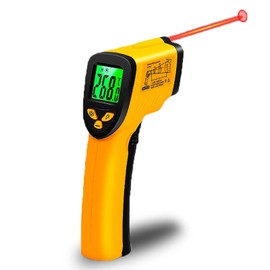 SatcOp Infrared Thermometer Laser Surface Temp Reader Auto Shutdown Data Storage Temperature Measuring Non Contact Portable ‑50‑600℃ (-58~752℉) for Cooking, Pizza Oven, Grill & Engine