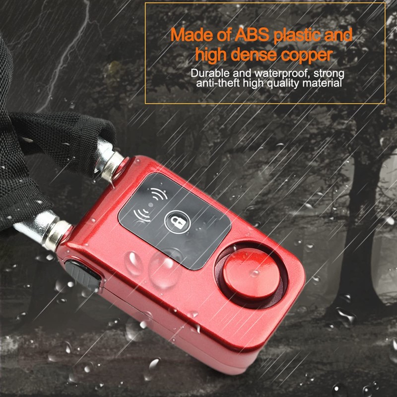 ASHATA Smart Bluetooth Bicycle Lock, Bicycle Alarm App Controlled Cable