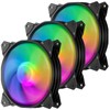 upHere 120mm 3PIN Case Fan with Rainbow LED Low Noise