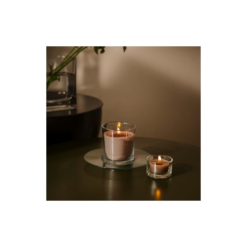 Spaas Scented Tealights flatpack x24 4.5h, Mindful Morning, Warm Grey
