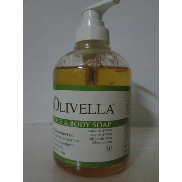 Olivella Virgin Olive Oil Face and Body Liquid Soap 10.14 oz (Pack of 4)