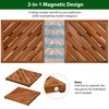 Teak Wood Bath Mat for Bathroom - Anti Slip Square
