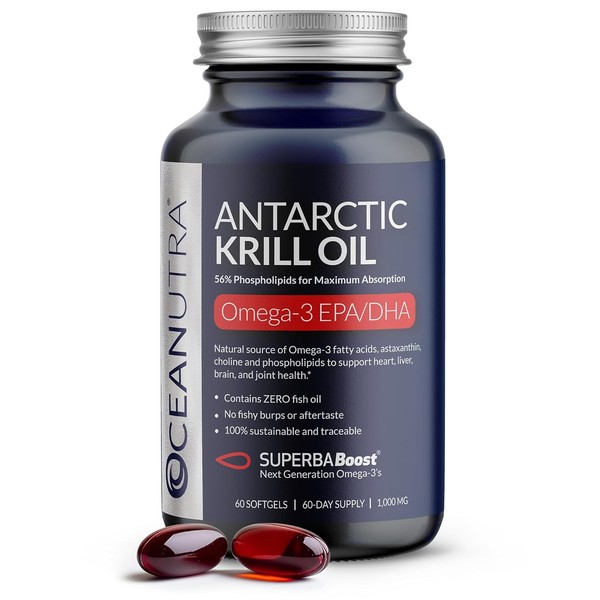 Aceite de krill antrtico 100 puro, 1000mg cpsulas blandas60 das