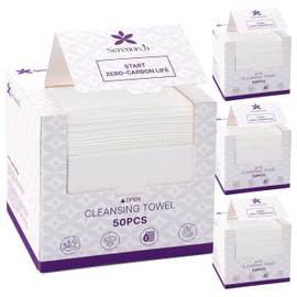 Serenorch Disposable Face Towels, 10" x 12", Ultra Thick Face Towelettes for All Skin Types, Extra Soft Makeup Remover Dry Wipes, 200 Count