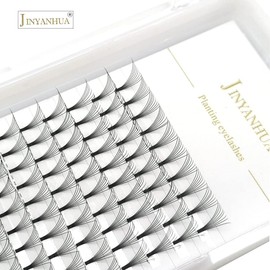 JINYANHUA Premade Eyelash Fans Extension 8-15mm Length 4d/5d/6d/7d/8d 0.07mm Short Stem Handmade Fans Premade Professional Eyelash Extensions Faux Mink (10mm, 8D-0.07-D)