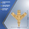 Poppstar Compressed Air Distributor Triple with Quick Couplings 3/8 Inch