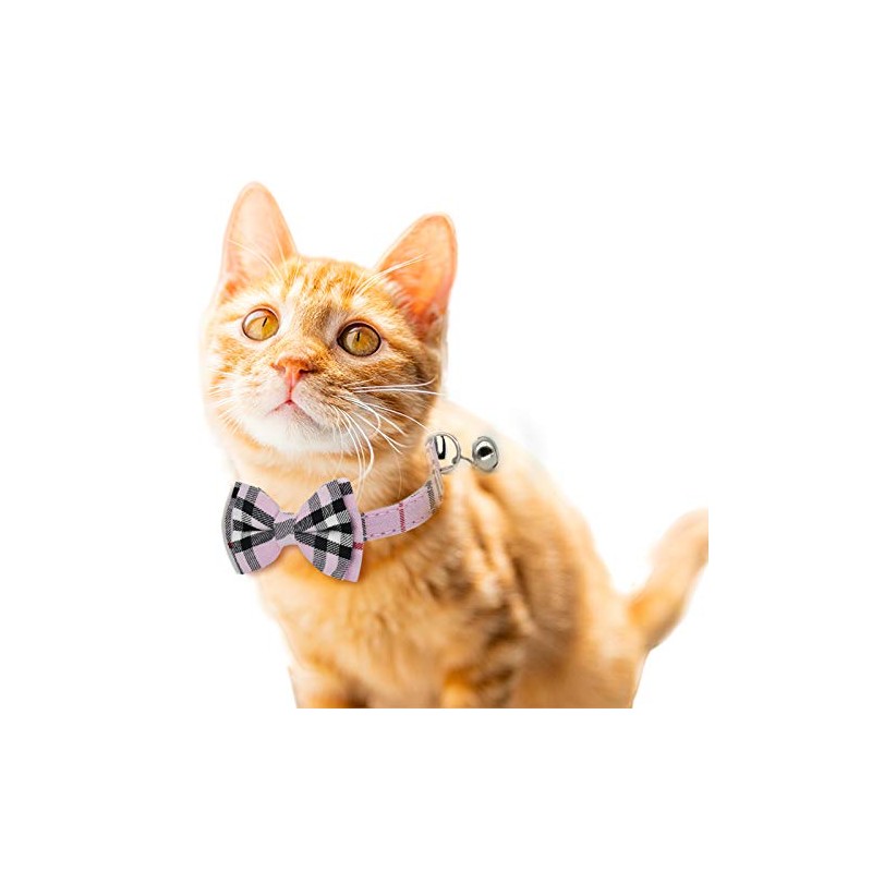 CHUKCHI 2 Pack/Set Cat Collar Breakaway with Cute Bow Tie