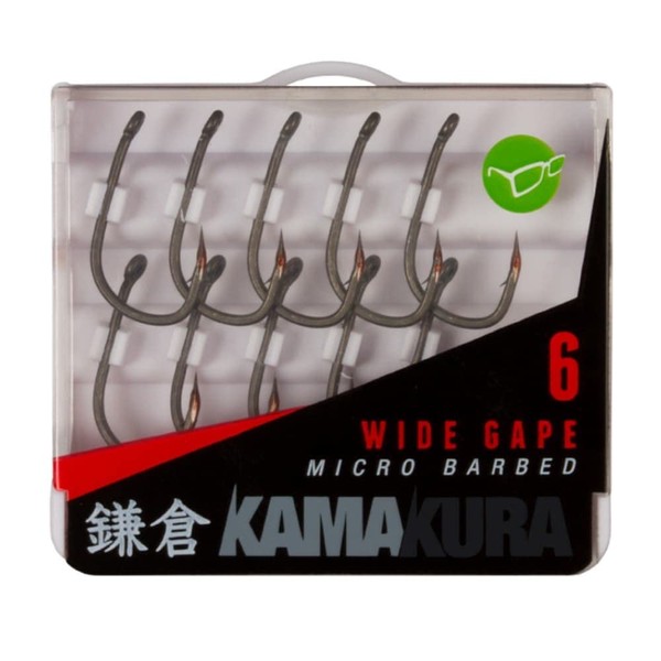 Korda Kamakura Hooks Krank or Widegape Barbed or Barbless (Widegape Barbed, 6)