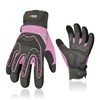 Vgo... Heavy Duty Synthetic Leather Work Gloves Women,Impact Protection Mechanic