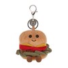 Apricot Lamb Hamburger Burger Food Cute Keychain, Soft Stuffed Plush