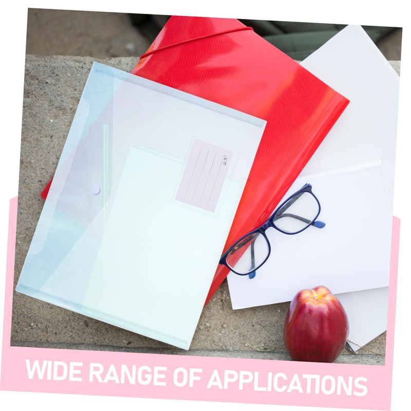 Pack of 20 Document Bags with Snap Closure, Coloured Document