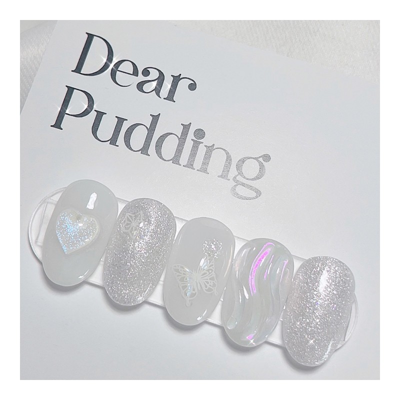 [Handmade Nail Tips] Aurora Pearl Nail Tips - Mini Oval