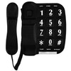 Black Big Button Phone for Wall or Desk with Speaker