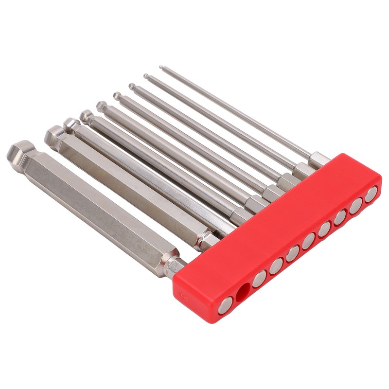 9pcs Hex Screwdriver Bit Set Rustproof S2 Steel Magnetic Ball