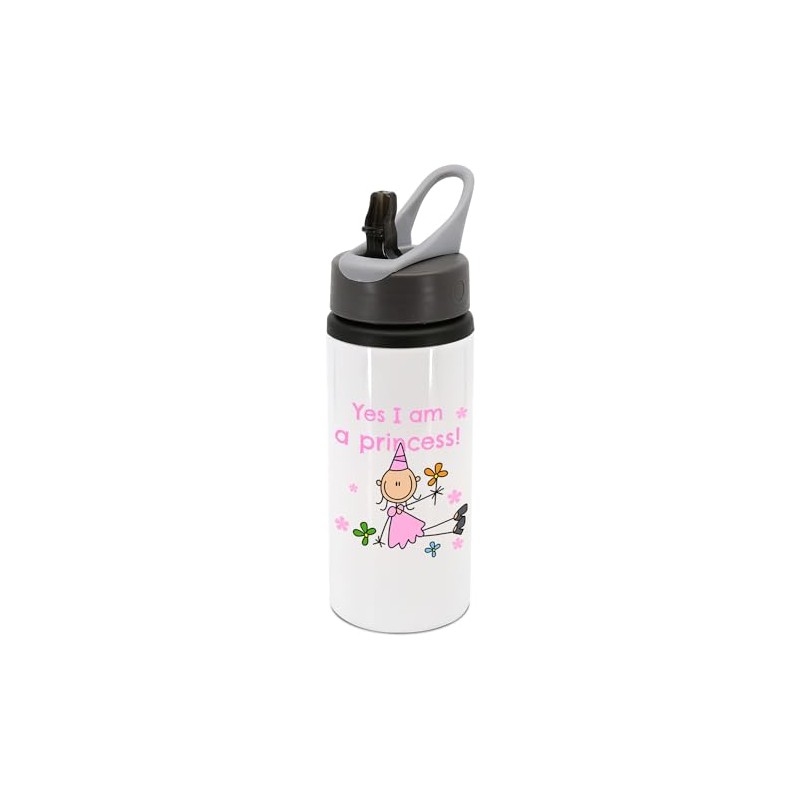 Yes I am a princess water bottle with handle, drinks