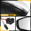 Unbranded White Driver Side Mirror W/Blind Spot Heated For VW