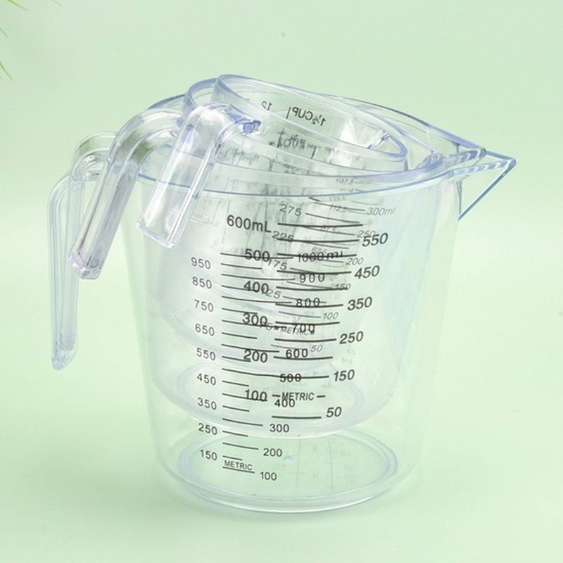 Plastic Measuring Cup Set, Kitchen Cooking and Baking Seasoning Liquid