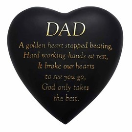 Graveside Memorial Plaque for DAD, RIP Dad Memory Stone, Dad Memorial Grave Stone, Grave Ornament Tribute to Father, Graveside Memory Stone for DAD