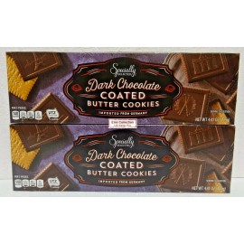 Specially Selected Butter Cookie Coated with Dark Chocolate Flavor 4.41oz Bundle - 2 Boxes