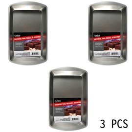 Cooking concept Set of 3 11"×7" Rectangle  Baking pans Cookie pan Brownie Pan Non-Stick