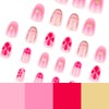 24 Pcs Oval Press on Nails Short Almond Nail Tips,YEFIUO
