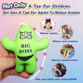 Decompress and Squeeze Dude Stretchy Gel Man-Fidget Toy, Stress Anxiety Relief Sensory Toys for Kids and Adult, Sensory Toys for Autism,Anxiety Relief, Heal Your Mood(4pcs)