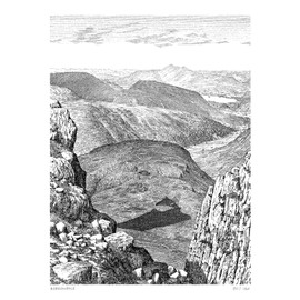 Numbered Limited Edition (250) Print of Borrowdale in the Lake District by Alfred Wainwright